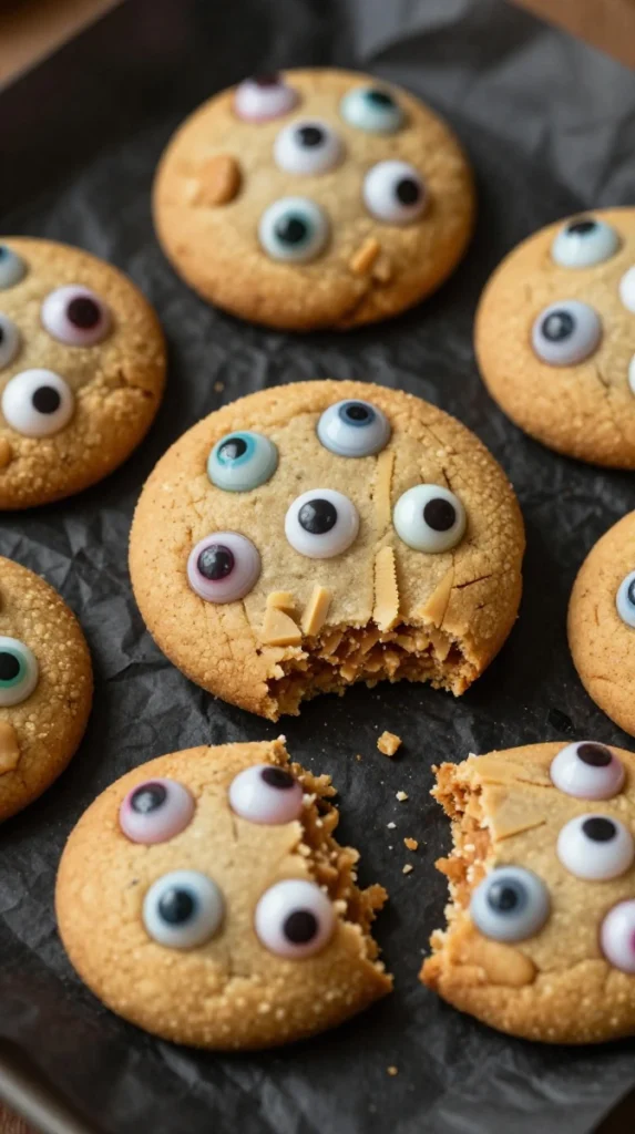 Monster Eye Peanut Butter Cookies