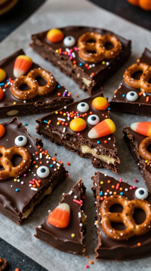 No-Bake Halloween Chocolate Bark