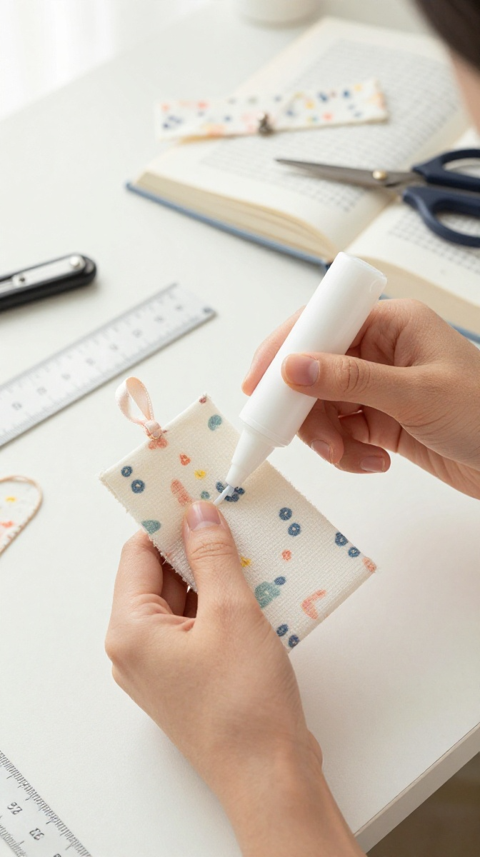 No-Sew Fabric Bookmark With a Personal Twist