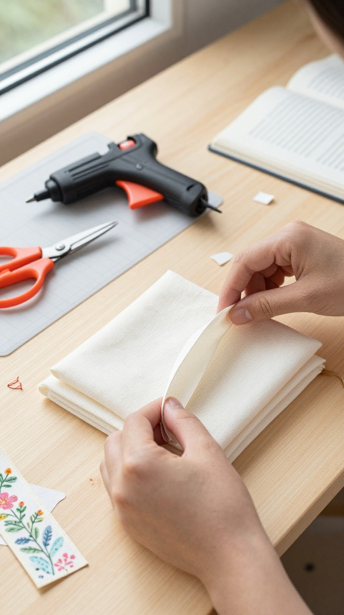 No-Sew Fabric Bookmark in 10 Minutes