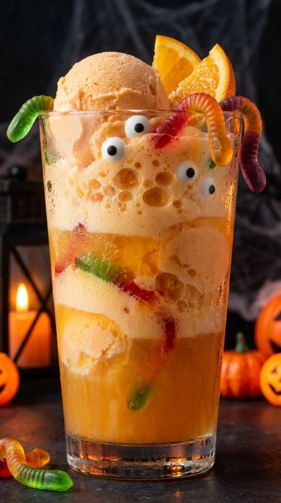 Orange Apple Cider Halloween Punch
