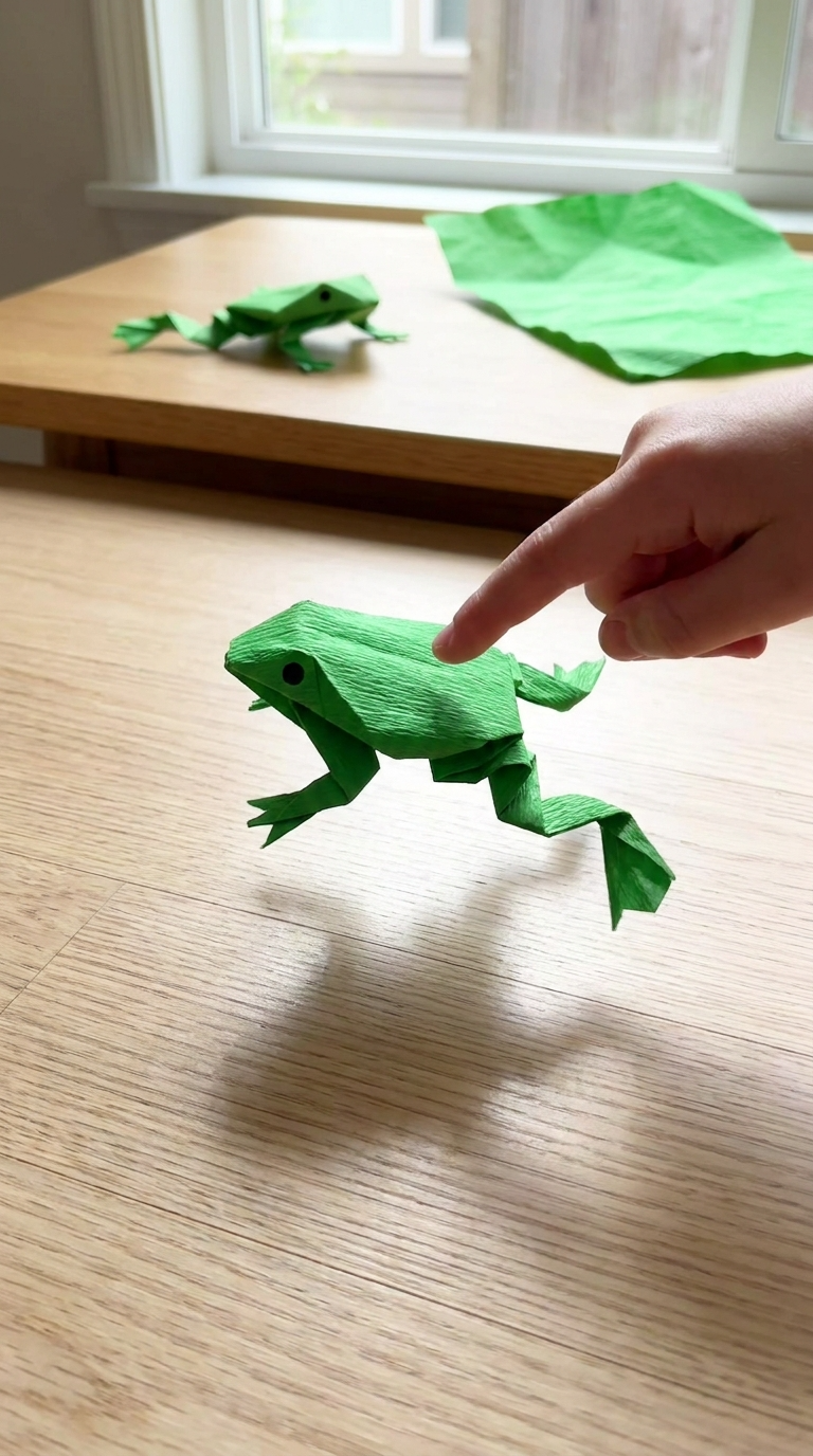 Origami Jumping Frog