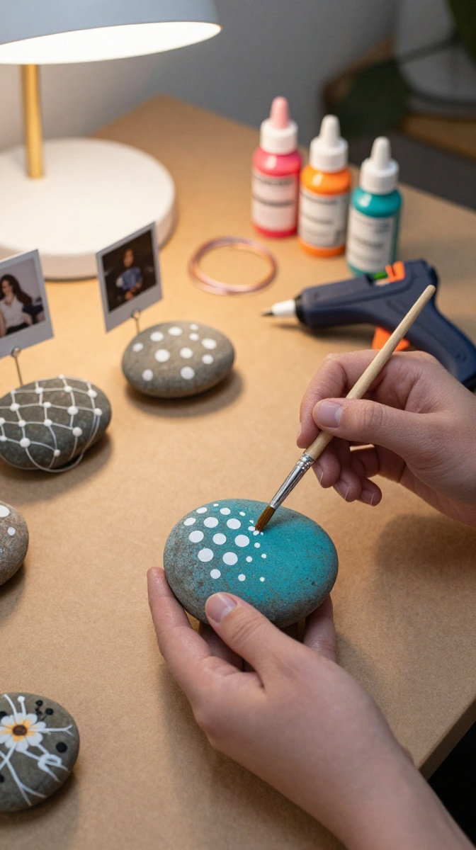 Painted Rock Photo Holders