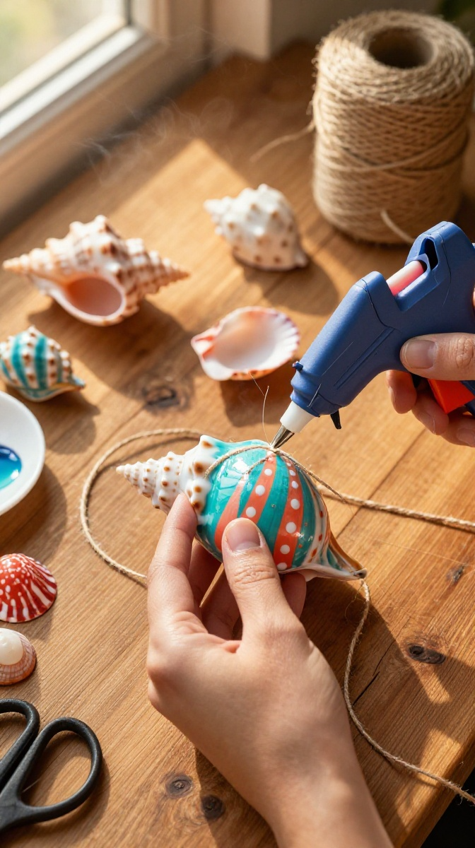 Painted Seashell Wind Chimes