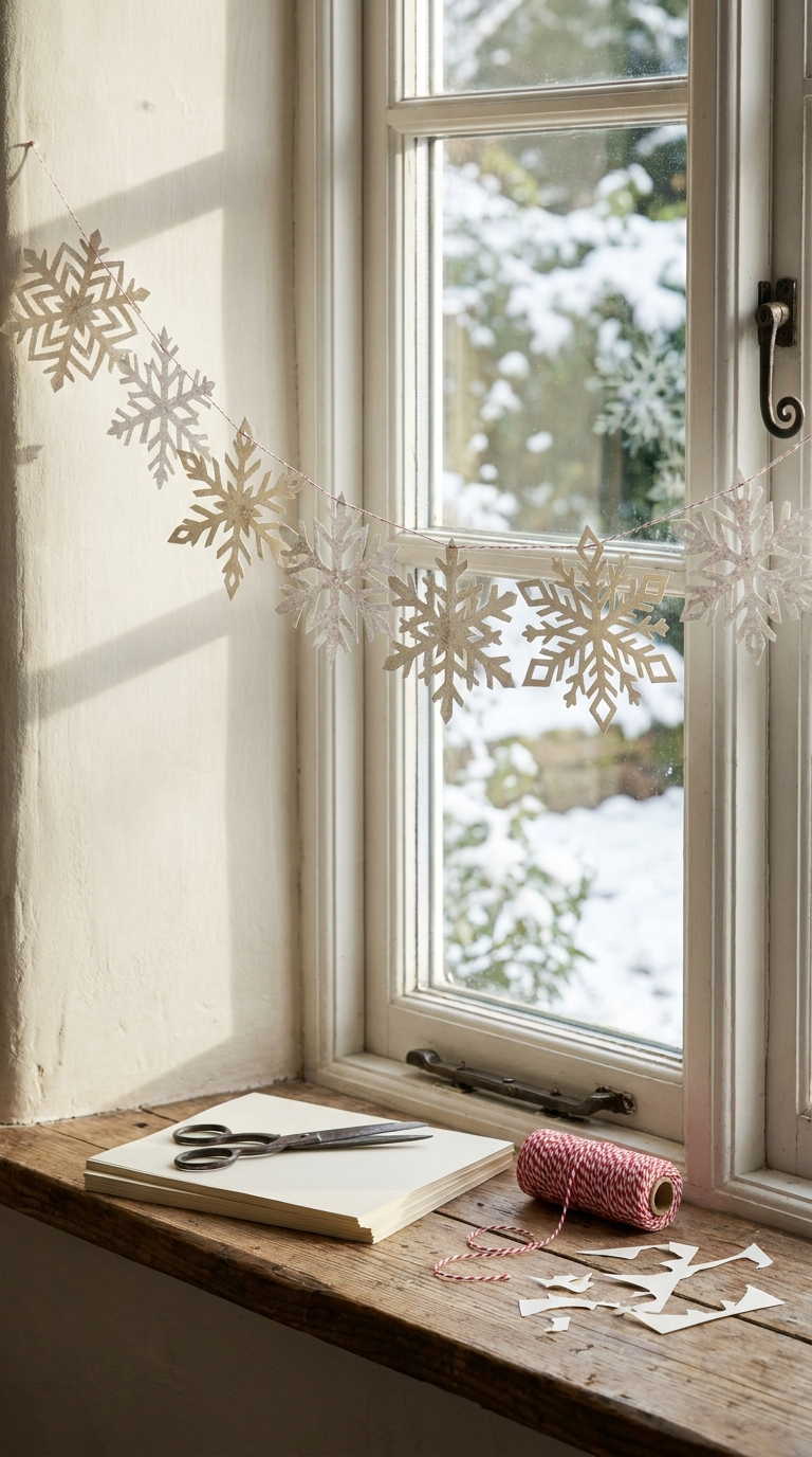 Paper Snowflake Garland