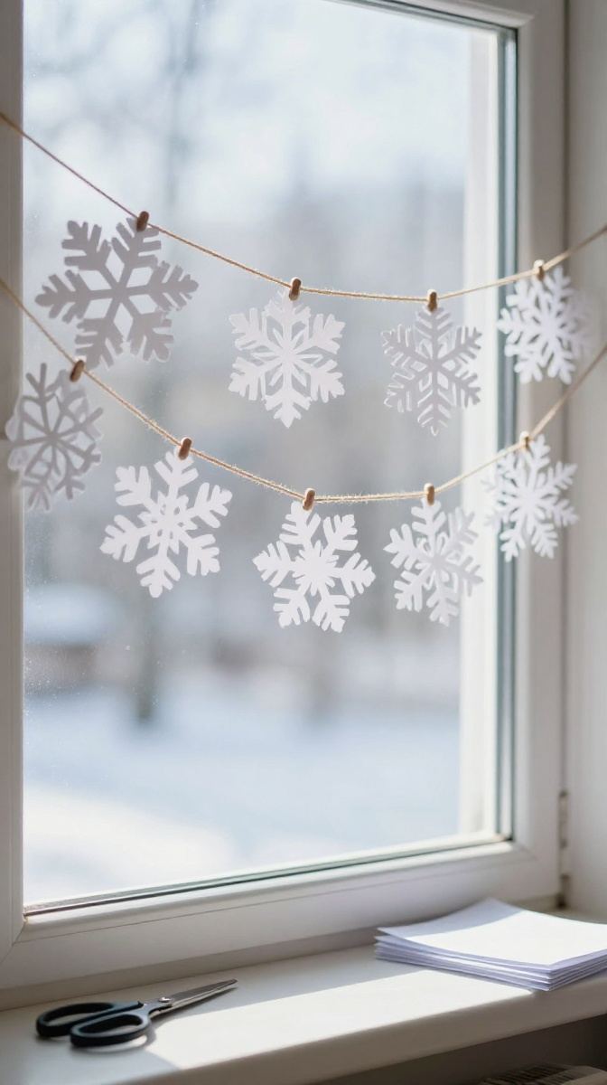 Paper Snowflake Garland
