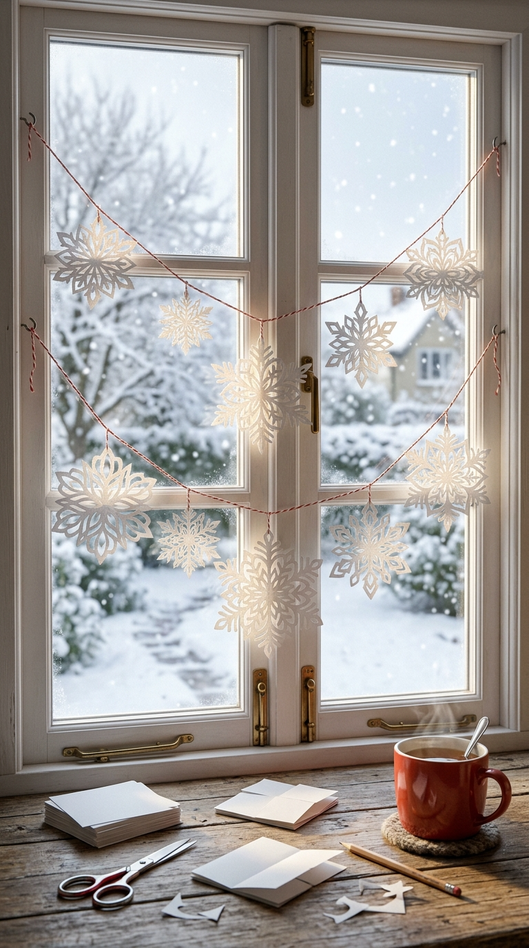 Paper Snowflake Garlands