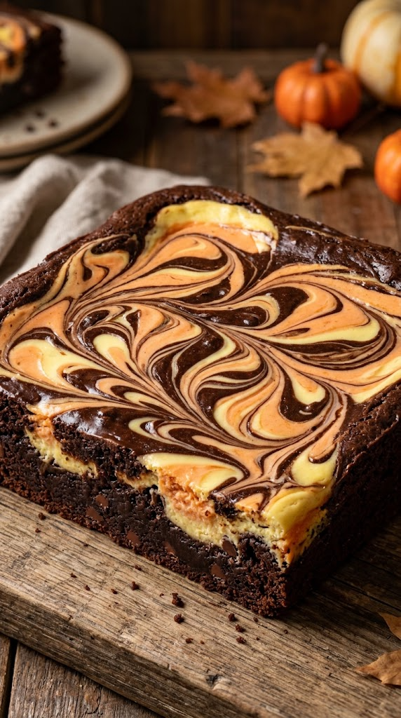 Pastel Candy Corn Swirl Brownies