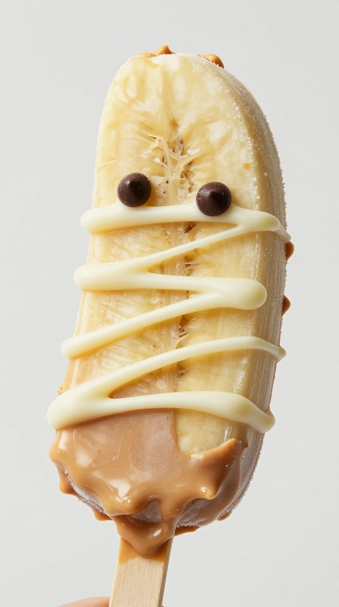 Peanut Butter & Banana Mummy Pops