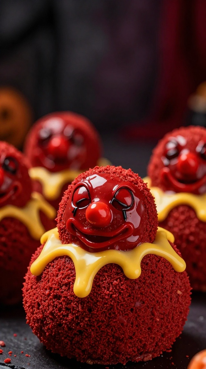 Pennywise Clown-Nose Red Velvet Truffles
