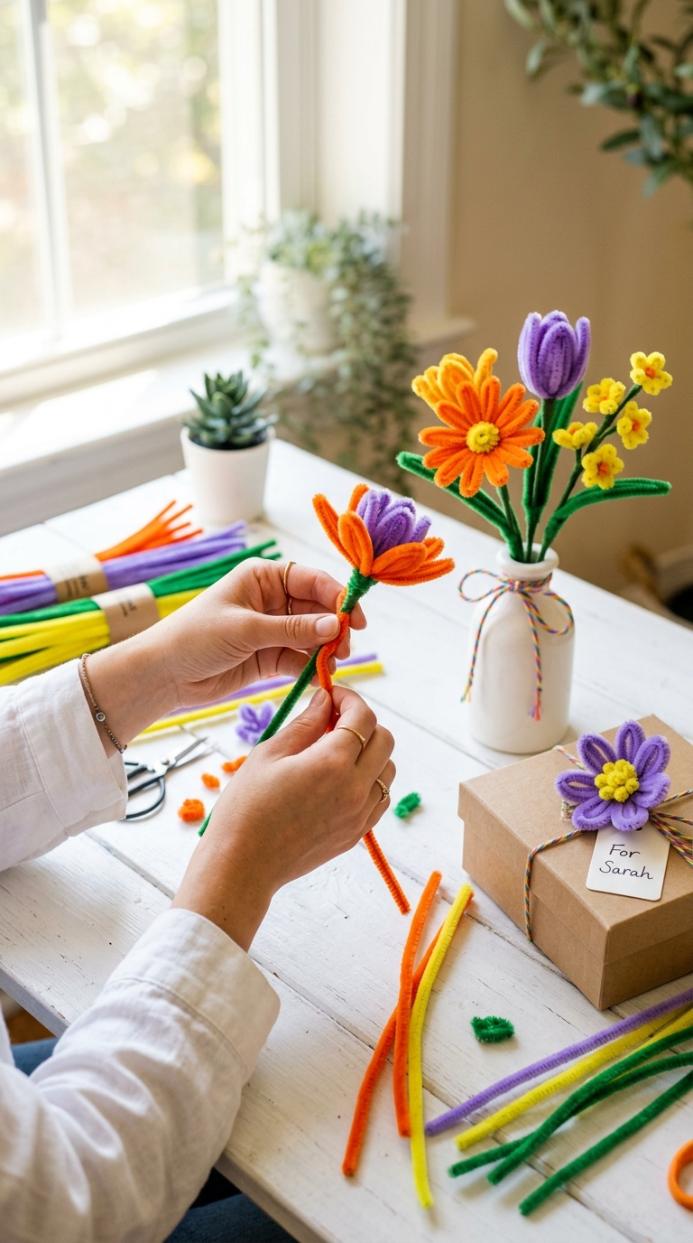 Pipe Cleaner Flowers for Instant Gratification