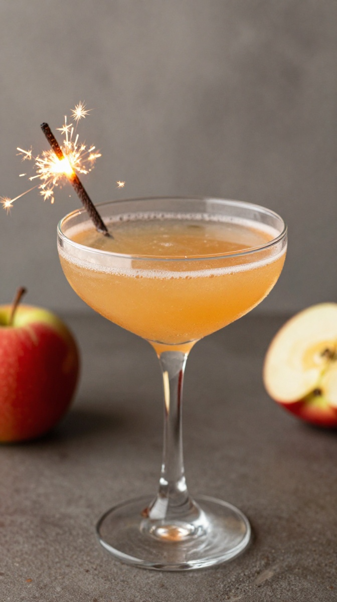 Poison Apple Sparkler Cocktail (& Mocktail)