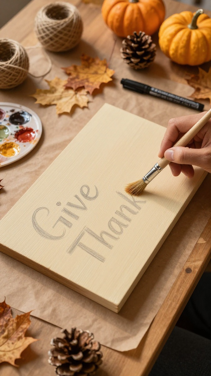 Prepare the Thanksgiving Sign