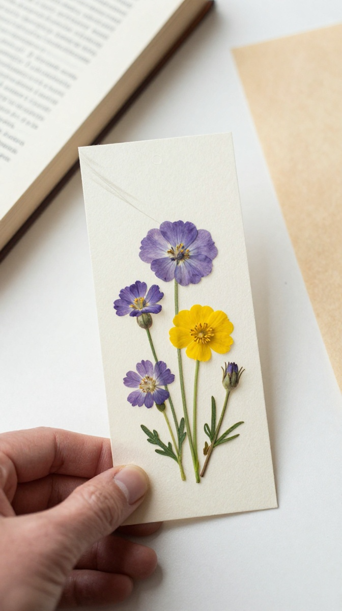 Pressed Flower Bookmarks