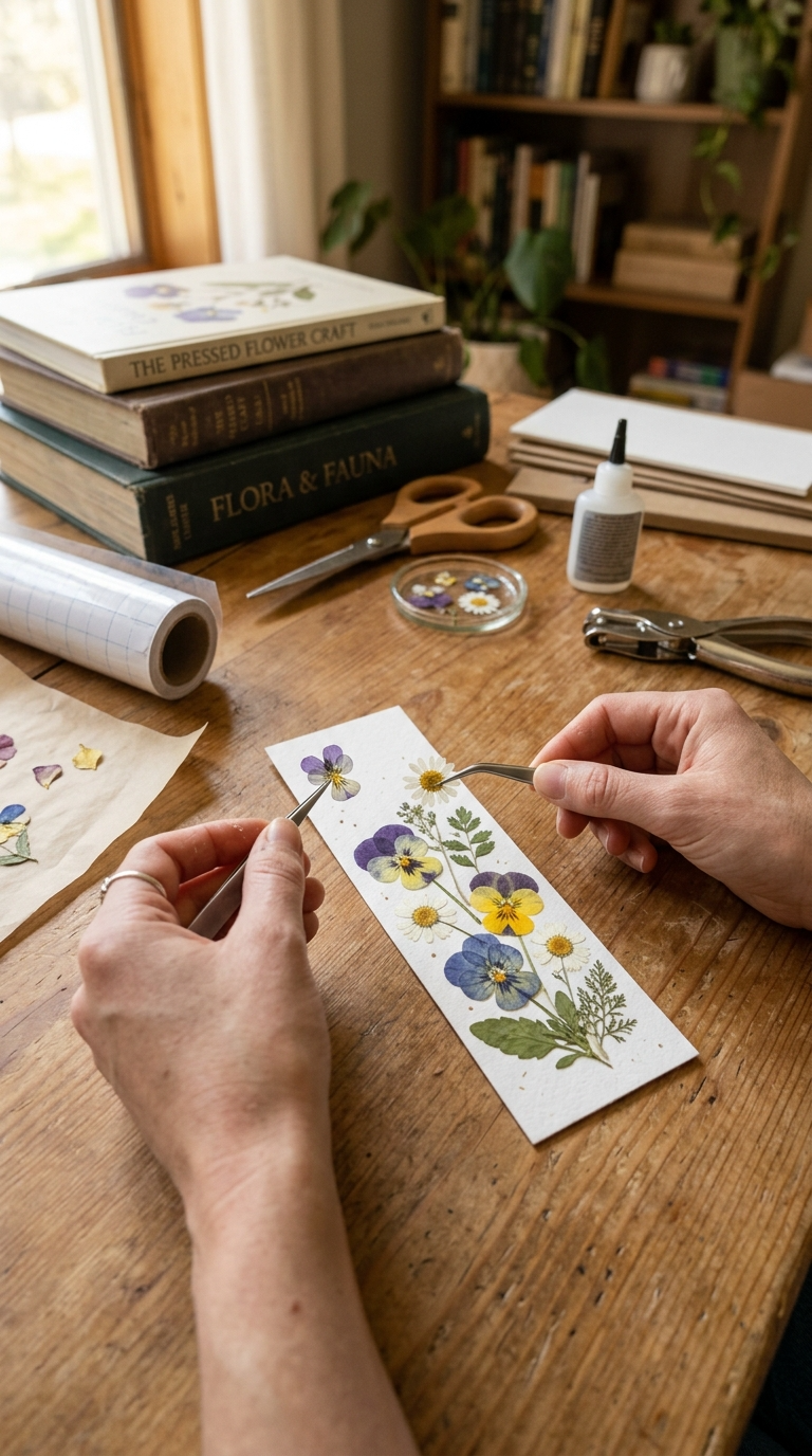 Pressed Flower Bookmarks