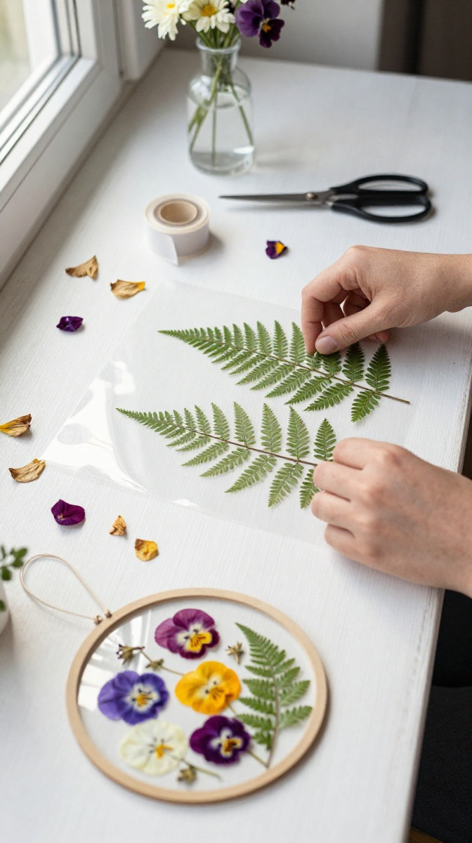 Pressed Flower Suncatchers