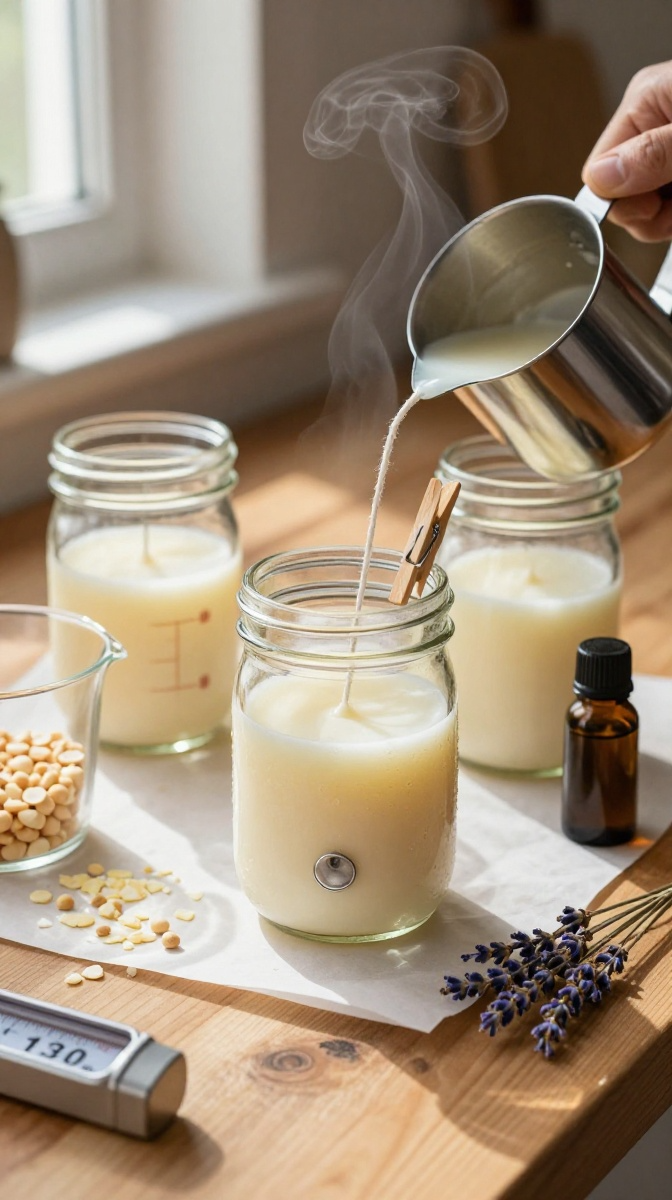 Project 1 Layered Mason Jar Candles