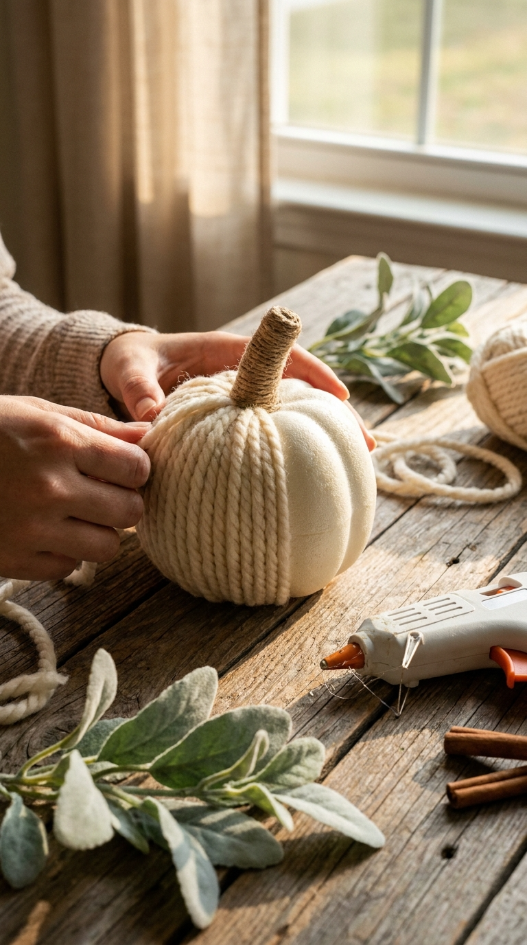 Project 1 Yarn-Wrapped Pumpkins