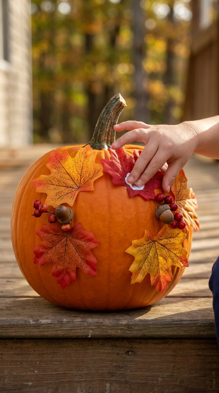 Project 4 No-Carve Leaf and Pumpkin Combo