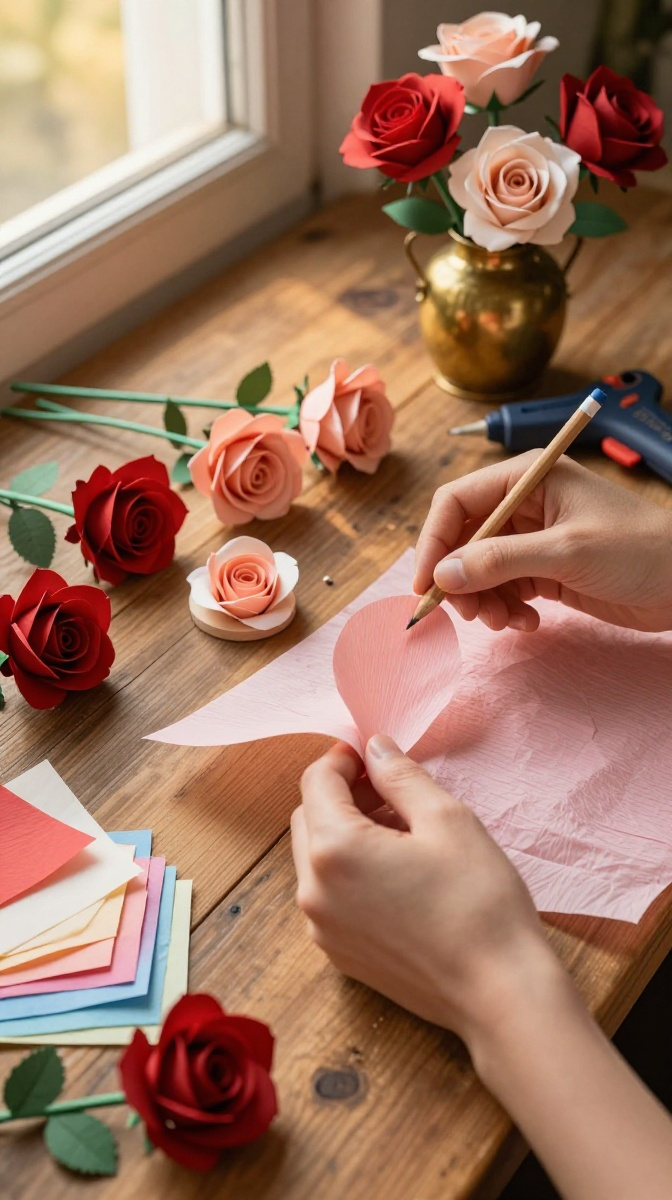 Project Two Handmade Paper Roses