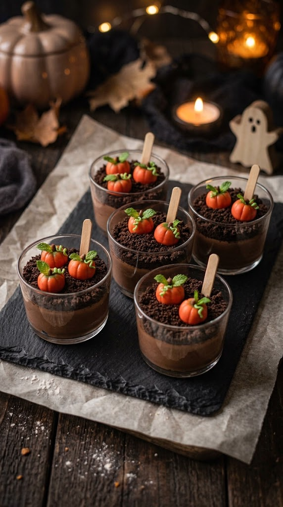 Pumpkin Patch Chocolate Dirt Cups
