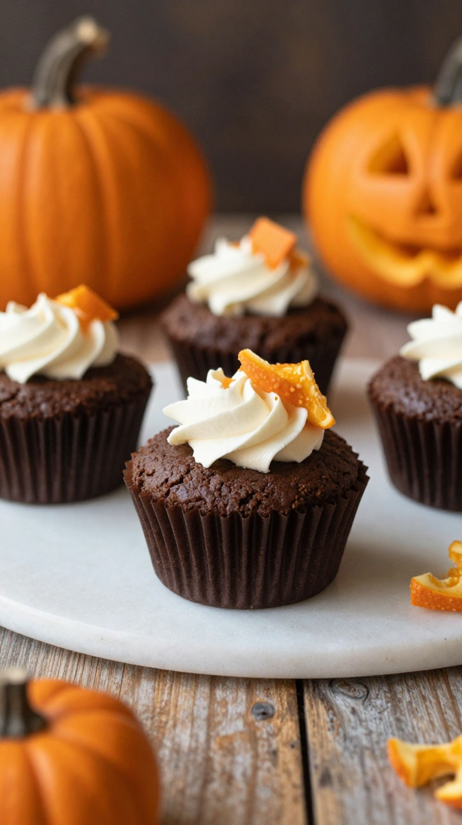 Pumpkin Patch Dirt Brownie Cups