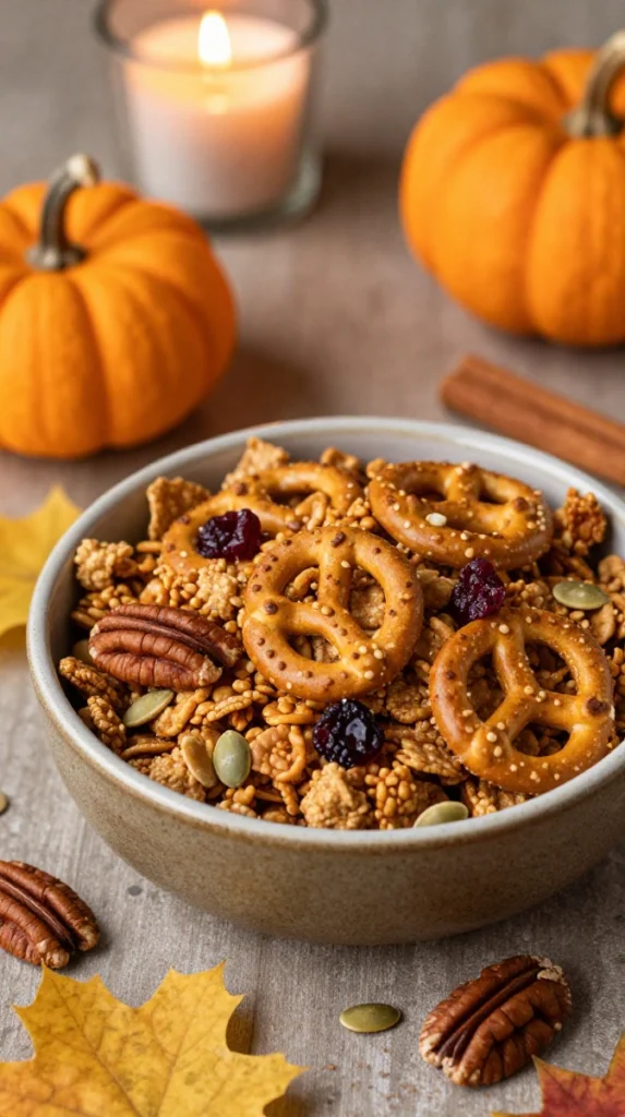 Pumpkin Spice Halloween Chex Mix
