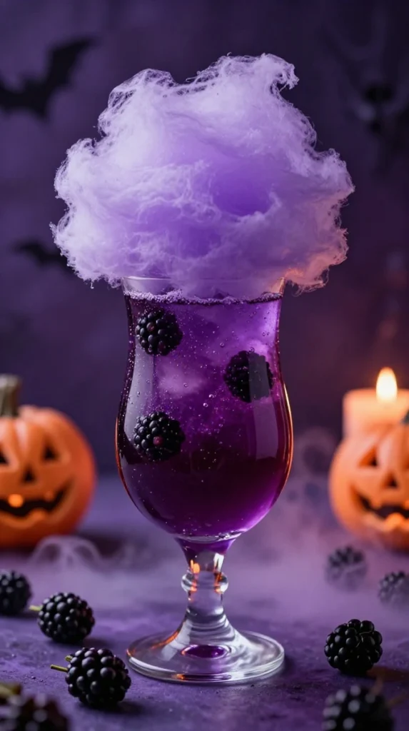 Purple Cotton Candy Halloween Punch