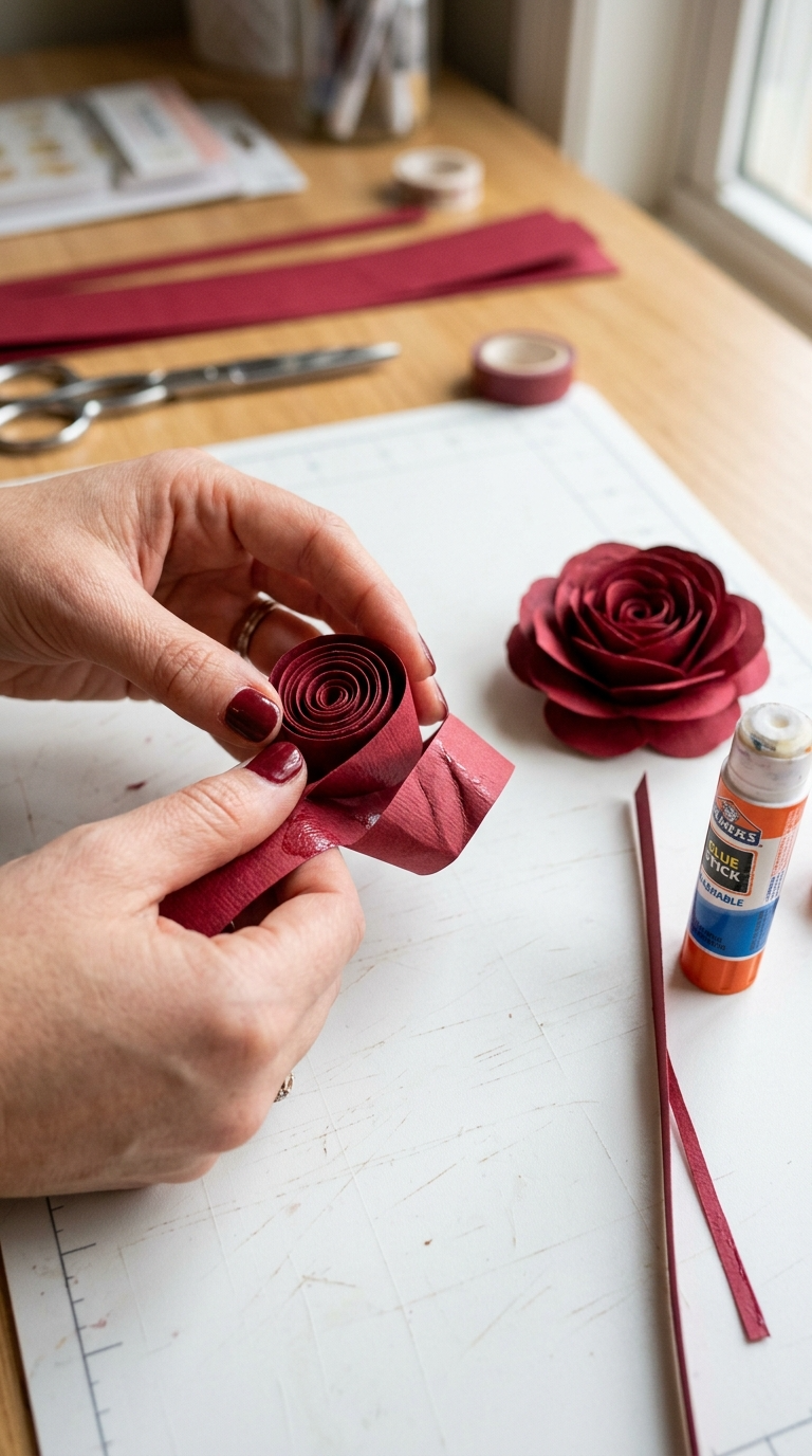 Simple Rolled Paper Roses