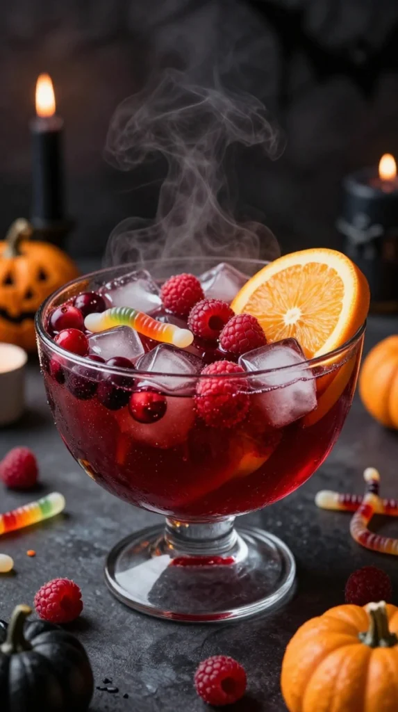 Spooky Blood-Red Berry Punch