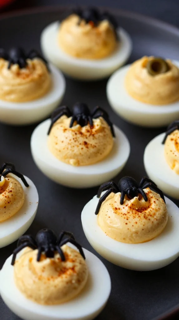 Spooky Halloween Deviled Eggs