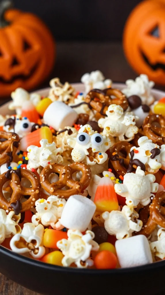 Spooky Halloween Popcorn Mix