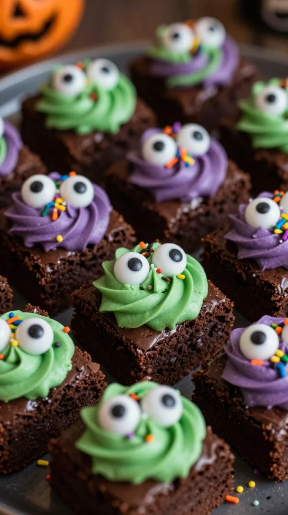 Spooky Monster Eyeball Brownie Bites 👁️