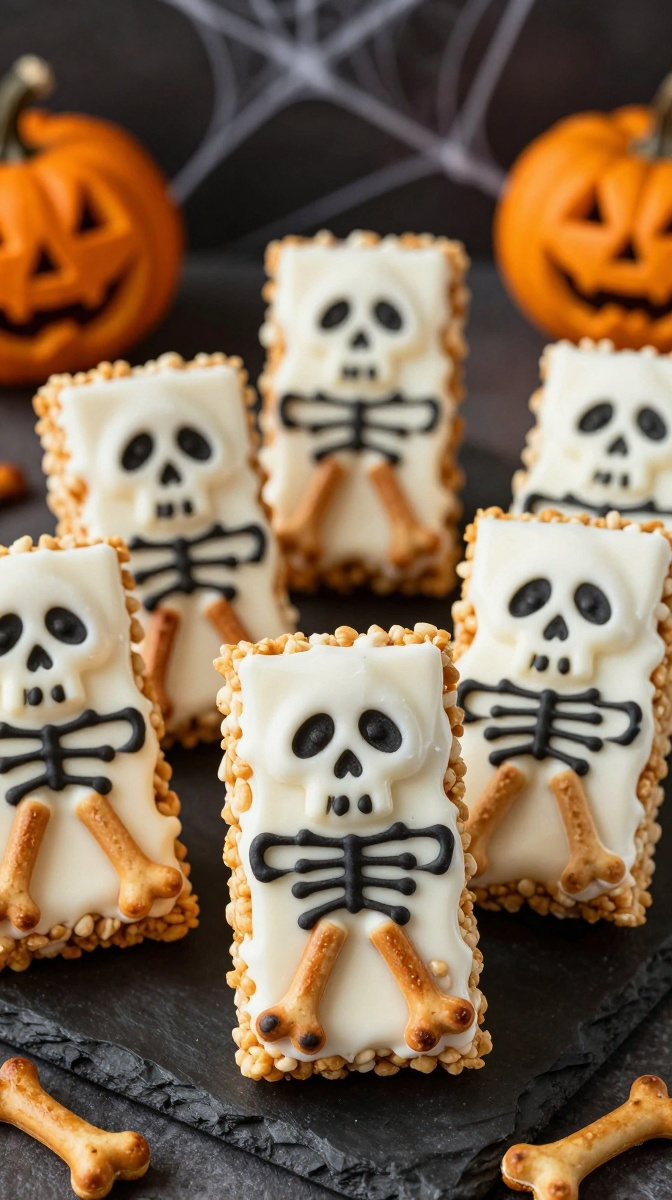 Spooky Skeleton Rice Krispie Treats