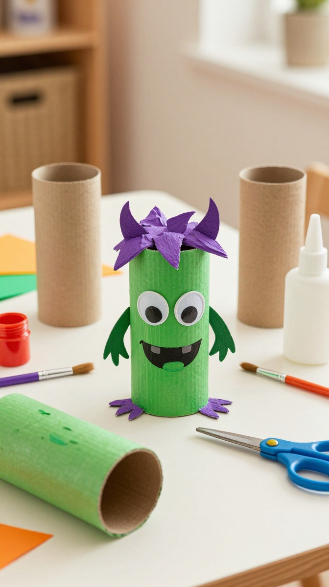 Spooky Toilet Paper Roll Monsters