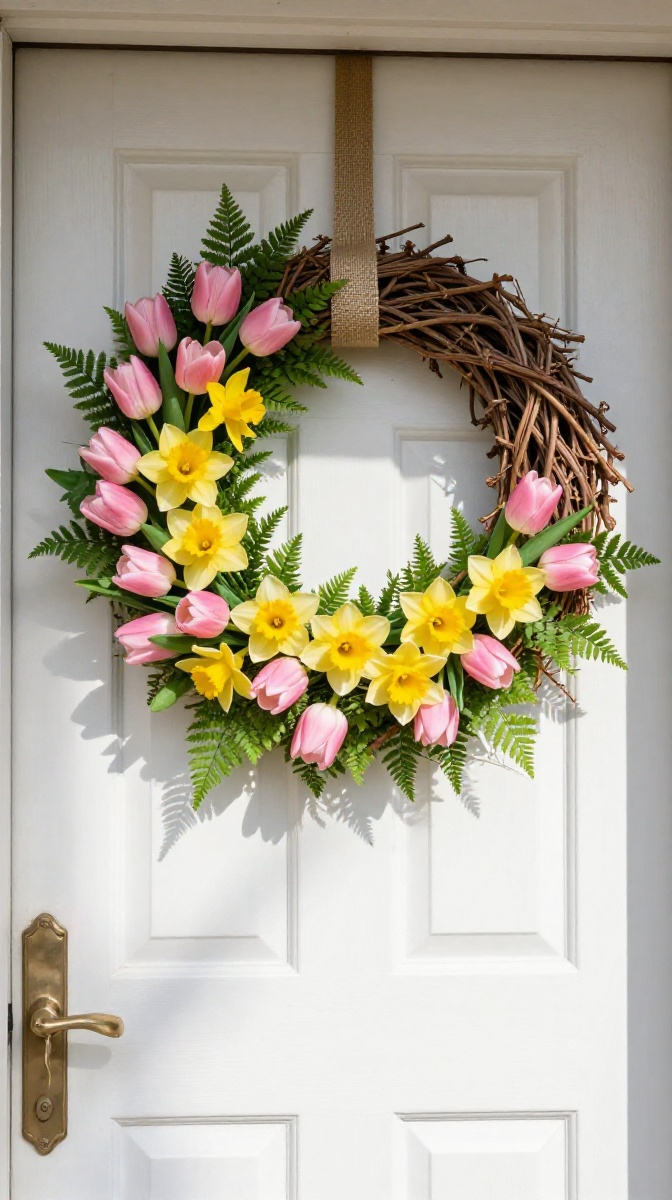 Spring Wreath from Dollar Store Finds
