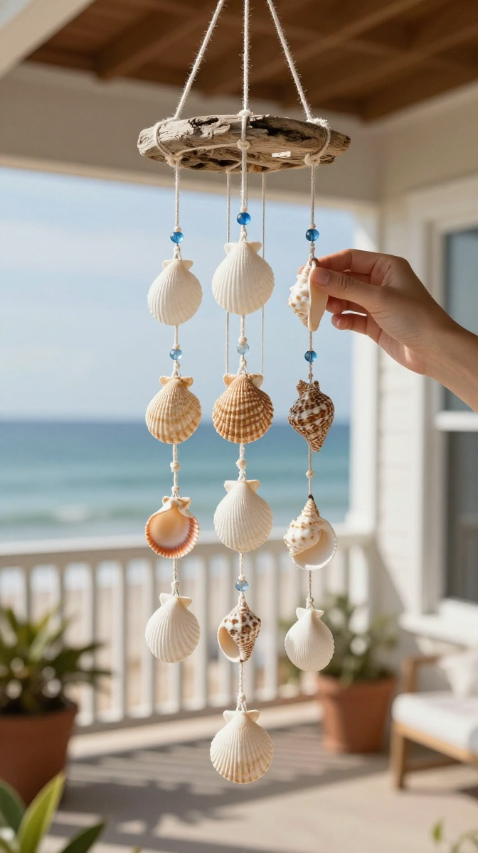 Summer Craft Seashell Wind Chimes