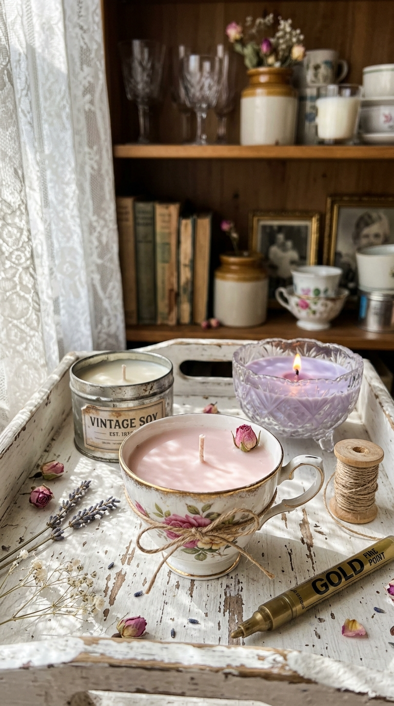 Teacup and Vintage Container Candles