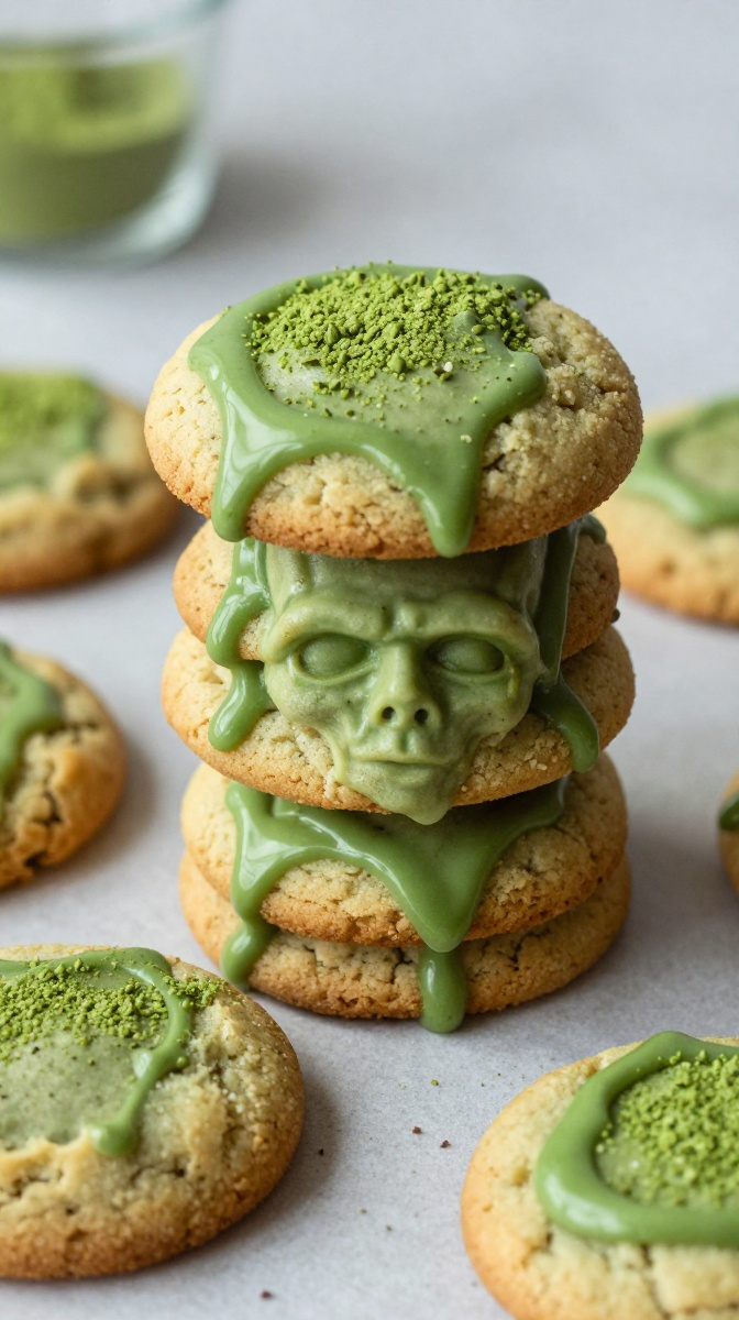 Toxic Waste Matcha Frankenstein Cookies