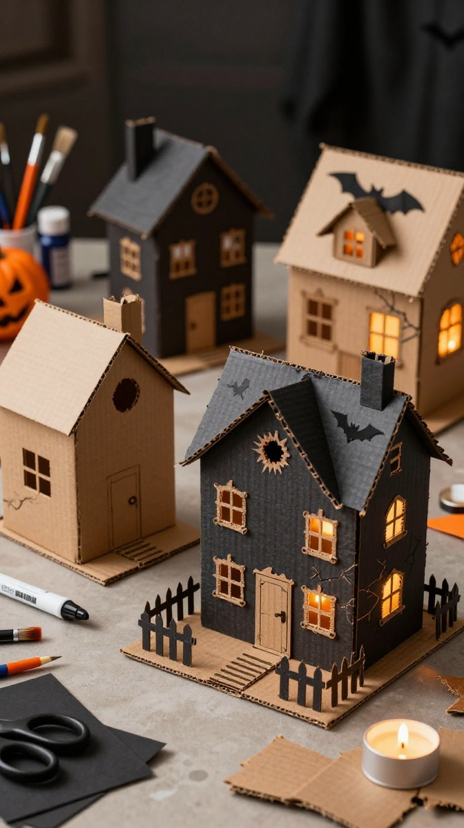 Turn Cardboard Boxes Into Haunted Houses