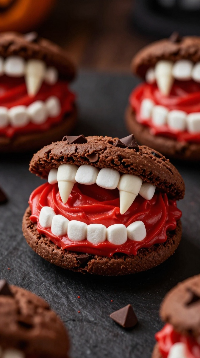 Vampire Fudge Sandwich Bites