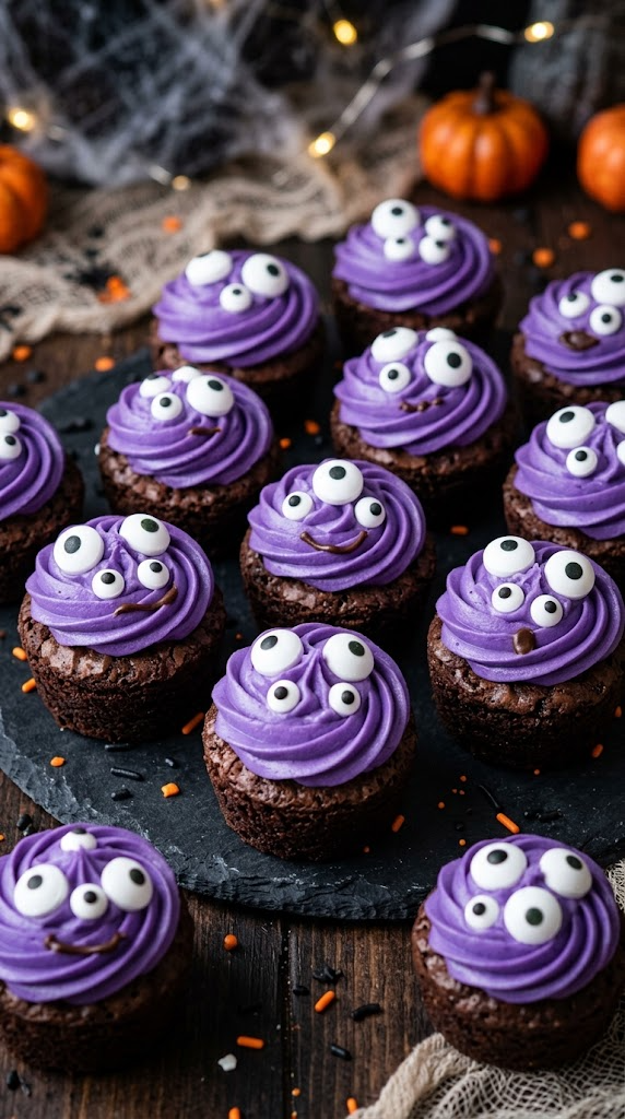 Vampire Monster Eye Brownie Bites
