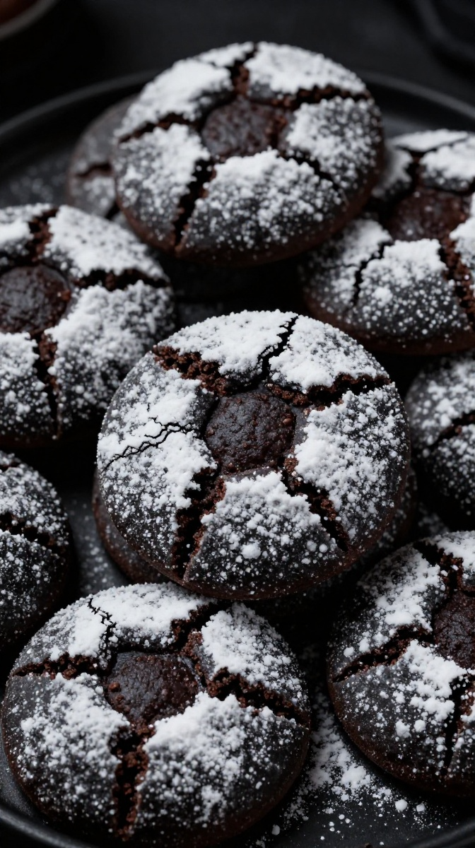 Wednesday Addams’ Dark Cocoa Charcoal Cookies