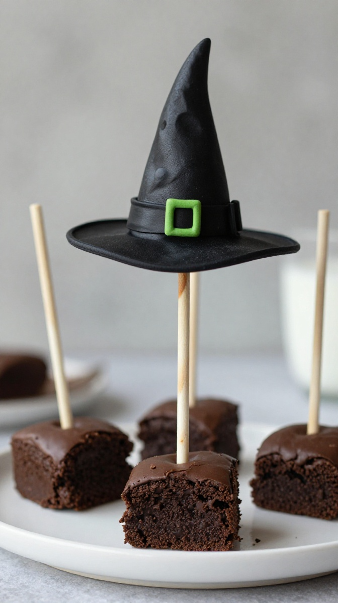 Wicked Witch Hat Brownie Pops