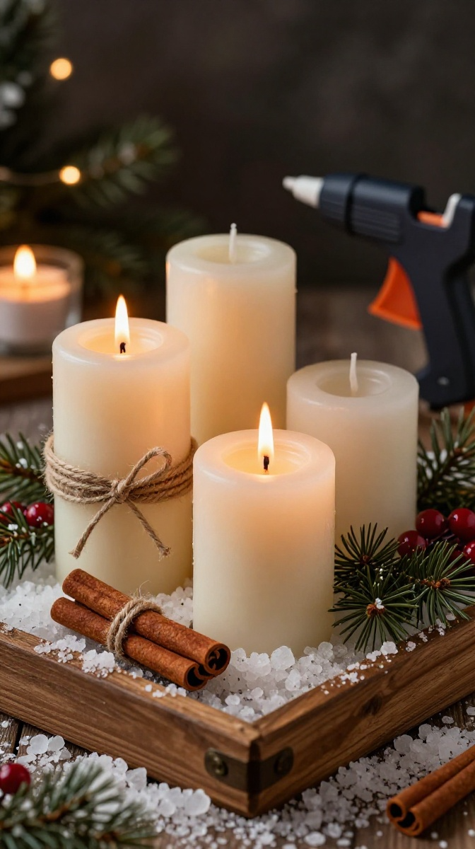 Winter Candle Centerpiece