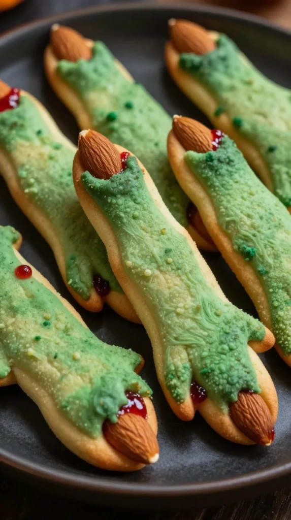 Witch Finger Shortbread Cookies