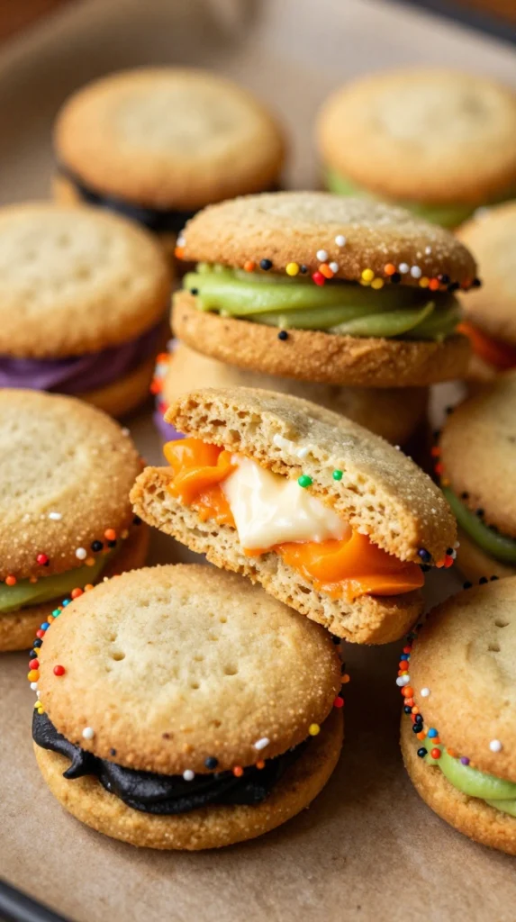 cute Halloween Sandwich Cookies