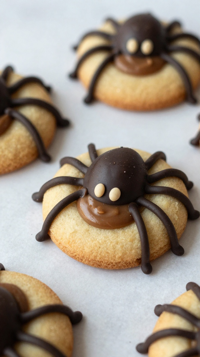 Peanut Butter Spider Cookies