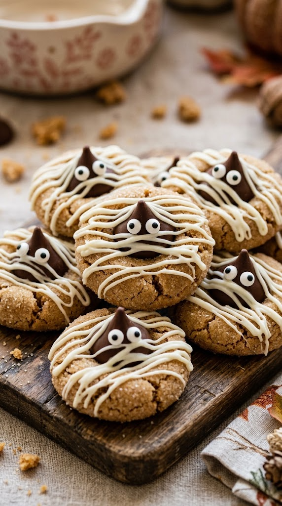 Peanut Butter Mummy Blossom Cookies